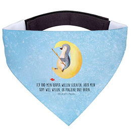 Mr. & Mrs. Panda Hundehalsband Bandana Pinguin Mond Blau Polyester Größe L – Bild 1 von 4