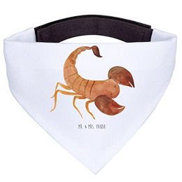 Mr. & Mrs. Panda Hundehalsband Bandana Sternzeichen Skorpion Weiß Polyester Größe L – Bild 1 von 5