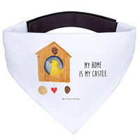 Produktbild von Mr. & Mrs. Panda Hundehalsband Bandana Vogel Haus aus Polyester in Weiß Größe L