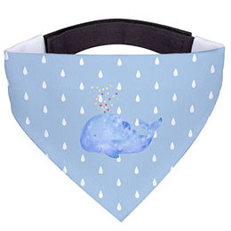 Mr. & Mrs. Panda Hundehalsband Bandana Wal Konfetti Blau aus Polyester Größe M – Bild 1 von 4