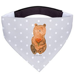Mr. & Mrs. Panda Hundehalsband Bär Dankbar Grau aus Polyester Größe L – Bild 1 von 4