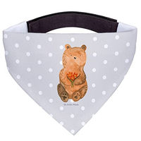 Produktbild von Mr. & Mrs. Panda Hundehalsband Bär Dankbar Grau aus Polyester Größe L
