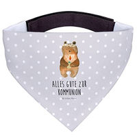 Produktbild von Mr. & Mrs. Panda Hundehalsband Bär Kommunion Stoff Grau Bunt