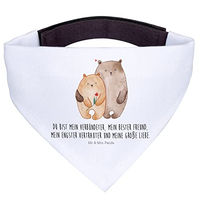 Produktbild von Mr. & Mrs. Panda Hundehalsband Bären Liebe Halstuch Weiß Polyester Größe M