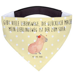 Mr. & Mrs. Panda Hundehalsband Capybara Blume Halstuch Gelb aus Polyester – Bild 1 von 3