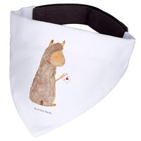 Produktbild von Mr. & Mrs. Panda Hundehalsband Dreieckstuch Alpaka Fahne aus Polyester Größe L Weiß