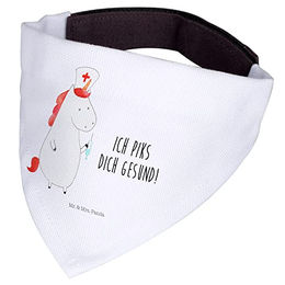 Mr. & Mrs. Panda Hundehalsband Dreieckstuch Einhorn Krankenschwester Weiß Polyester Größe L – Bild 1 von 3