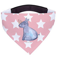 Produktbild von Mr. & Mrs. Panda Hundehalsband Dreieckstuch Einhorn und Nashorn aus Polyester in Rosa und Rot