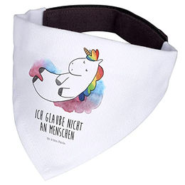 Mr. & Mrs. Panda Hundehalsband Dreieckstuch Einhorn Wolke 7 Weiß aus Polyester – Bild 1 von 3
