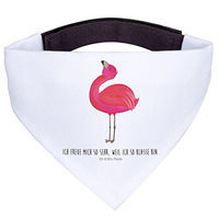 Produktbild von Mr. & Mrs. Panda Hundehalsband Dreieckstuch Flamingo Rosa Weiß Polyester Größe L