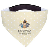Produktbild von Mr. & Mrs. Panda Hundehalsband Dreieckstuch Fledermaus Zauberer aus Polyester in Gelb und Beige Größe S