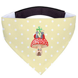 Mr. & Mrs. Panda Hundehalsband Dreieckstuch Marienkäfer und Fliegenpilz aus Polyester in Rot und Gelb – Bild 1 von 4