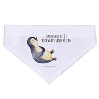 Produktbild von Mr. & Mrs. Panda Hundehalsband Dreieckstuch Pinguin Lachen Weiß aus Polyester