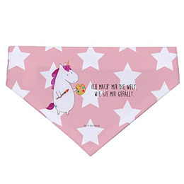 Mr. & Mrs. Panda Hundehalsband Einhorn Bandana aus Polyester in Rot und Rosa Größe L – Bild 1 von 3