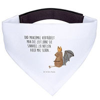 Produktbild von Mr. & Mrs. Panda Hundehalsband Fledermaus Sitzen Weiß aus Polyester