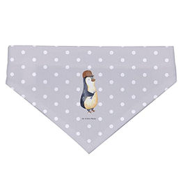 Mr. & Mrs. Panda Hundehalsband Grau mit Pinguin Motiv Größe S – Bild 1 von 2