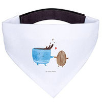 Produktbild von Mr. & Mrs. Panda Hundehalsband Kaffee Bohne Weiß Stoff Größe S