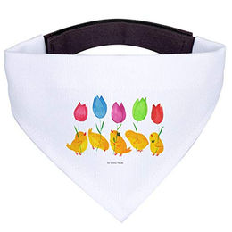 Mr. & Mrs. Panda Hundehalsband Küken Parade mit Tulpen Motiv aus Polyester – Bild 1 von 2