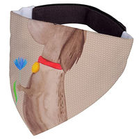 Produktbild von Mr. & Mrs. Panda Hundehalsband mit Blumenmuster in Braun und Beige Größe S
