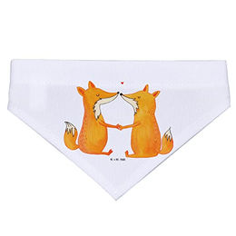 Mr. & Mrs. Panda Hundehalsband mit Fuchs-Motiv aus Polyester in Weiß und Bunt – Bild 1 von 2