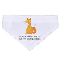 Produktbild von Mr. & Mrs. Panda Hundehalsband Stoff Einhorn und Fuchs Weiß Größe M