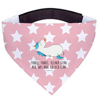 Produktbild von Mr. & Mrs. Panda Hundehalsband Stoff Halstuch Einhorn Motiv Rosa Rot Größe S