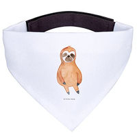 Produktbild von Mr. & Mrs. Panda Hundehalsband Stoff Halstuch Faultier Motiv Weiß Größe M