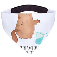Produktbild von Mr. & Mrs. Panda Hundehalsband und Katzenhalstuch Bandana Wasserglas aus Polyester Größe L