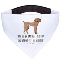 Produktbild von Mr. & Mrs. Panda Hundehalsbandtuch Bandana mit Herz-Motiv Weiß Größe L