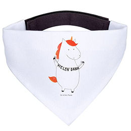 Mr. & Mrs. Panda Hundehalsbandtuch Einhorn Dankeschön aus Polyester Weiß – Bild 1 von 6