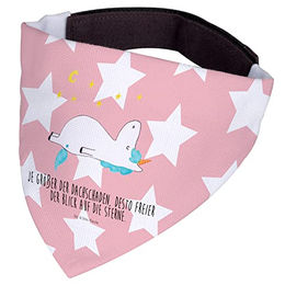 Mr. & Mrs. Panda Hundehalsbandtuch Einhorn Sternenhimmel aus Polyester in Rosa und Rot Größe L – Bild 1 von 3