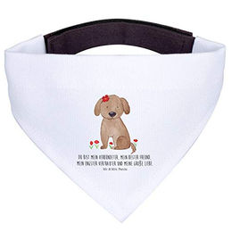 Mr. & Mrs. Panda Hundehalstuch aus Polyester in Weiß Größe S – Bild 1 von 6