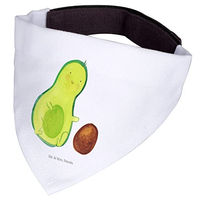 Produktbild von Mr. & Mrs. Panda Hundehalstuch Avocado Kern Design aus Polyester in Weiß