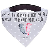 Produktbild von Mr. & Mrs. Panda Hundehalstuch Axolotl Design aus Stoff in Grau und Bunt Größe L