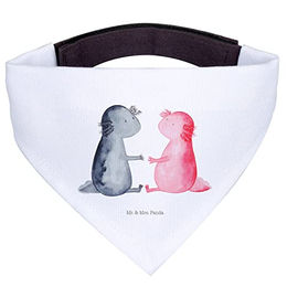 Mr. & Mrs. Panda Hundehalstuch Axolotl Liebe Weiß Polyester Größe L – Bild 1 von 3