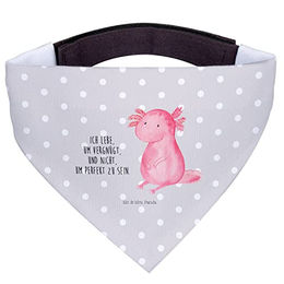 Mr. & Mrs. Panda Hundehalstuch Axolotl Motiv aus Polyester in Grau und Rosa – Bild 1 von 5