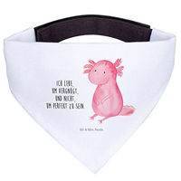 Produktbild von Mr. & Mrs. Panda Hundehalstuch Axolotl Motiv aus Polyester in Weiß Größe L
