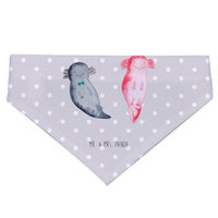 Produktbild von Mr. & Mrs. Panda Hundehalstuch Axolotl Motiv Grau aus Polyester