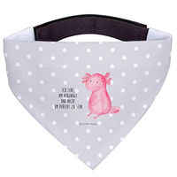 Produktbild von Mr. & Mrs. Panda Hundehalstuch Axolotl Motiv Grau Größe S