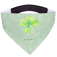 Produktbild von Mr. & Mrs. Panda Hundehalstuch Bandana Blume Kleeblatt Grün aus Polyester Größe L