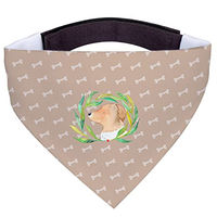 Produktbild von Mr. & Mrs. Panda Hundehalstuch Bandana Blumen Braun Beige Stoff Größe S