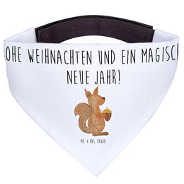 Mr. & Mrs. Panda Hundehalstuch Bandana Eichhörnchen Weihnachten Weiß Polyester Größe L – Bild 1 von 6