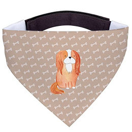 Mr. & Mrs. Panda Hundehalstuch Bandana für große Hunderassen in Braun und Beige aus Polyester Größe L – Bild 1 von 5
