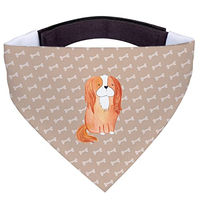 Produktbild von Mr. & Mrs. Panda Hundehalstuch Bandana für große Hunderassen in Braun und Beige aus Polyester Größe L