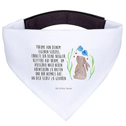 Mr. & Mrs. Panda Hundehalstuch Bandana Hase Blume Weiß Größe L – Bild 1 von 6