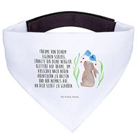 Produktbild von Mr. & Mrs. Panda Hundehalstuch Bandana Hase Blume Weiß Größe L