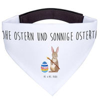 Produktbild von Mr. & Mrs. Panda Hundehalstuch Bandana Hase Eier Malen Weiß Polyester Größe L