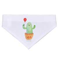 Produktbild von Mr. & Mrs. Panda Hundehalstuch Bandana Kaktus Ballon Weiß Größe L