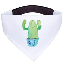 Mr. & Mrs. Panda Hundehalstuch Bandana Kaktus Happy Weiß Polyester Größe L – Bild 1 von 5