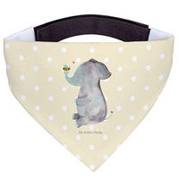 Produktbild von Mr. & Mrs. Panda Hundehalstuch Bandana mit Elefant und Biene in Gelb und Beige aus Polyester Größe L